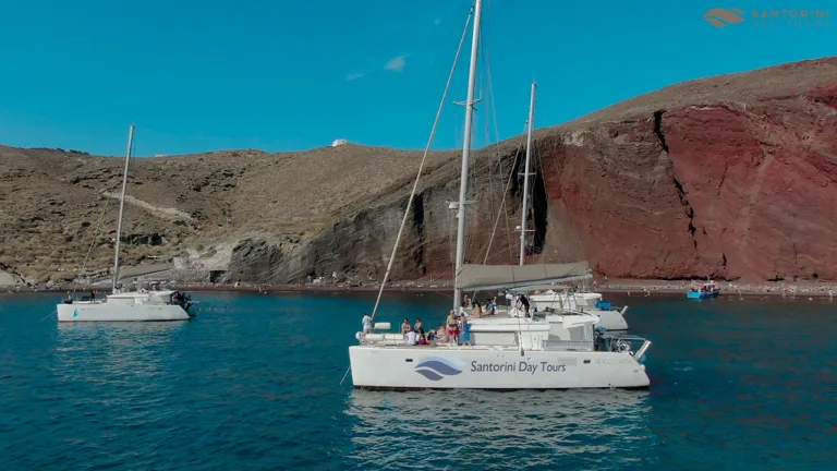 Santorini Catamaran Tour with Greek Meal - Morning Cruise