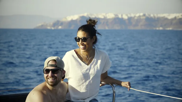 Santorini Cruise Port: 4-Hour Private Caldera Cruise with Luxury Catamaran