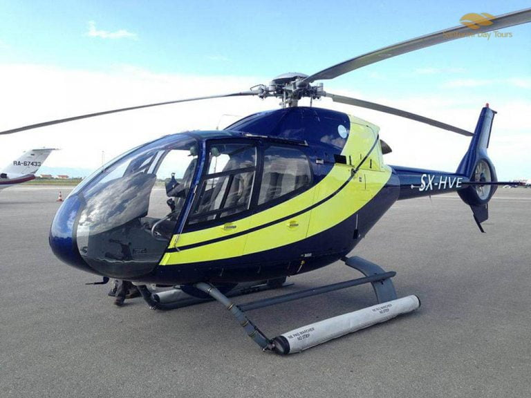 Helicopter from Athens to Santorini