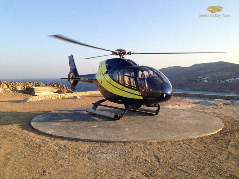 Helicopter from Athens to Santorini