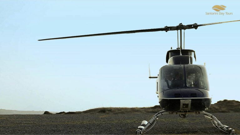 Helicopter from Athens to Santorini