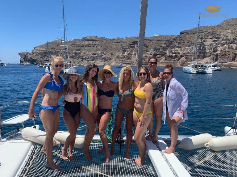 Santorini Catamaran Tour with Greek Meal - Morning Cruise